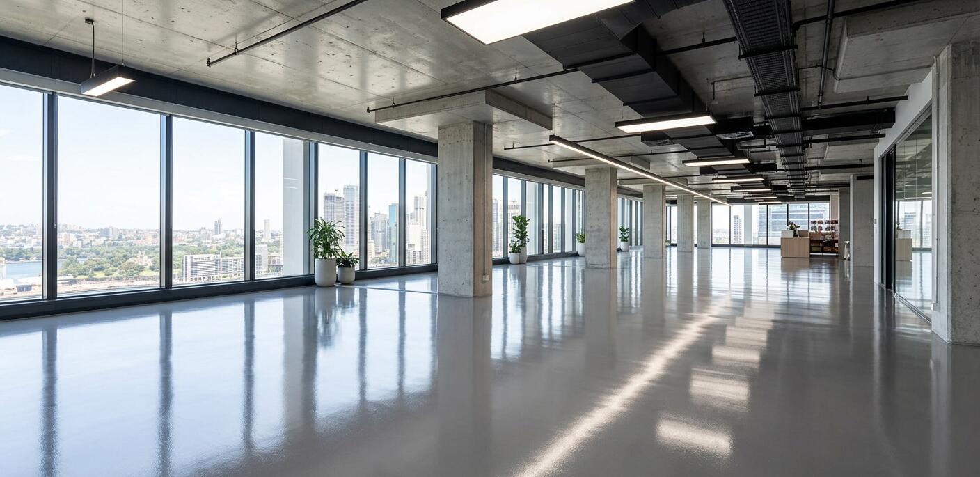 Commercial space epoxy floor