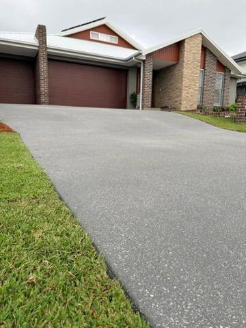 Coated driveway